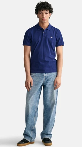GANT חולצה פולו Regular Fit Piqué בכחול 2210